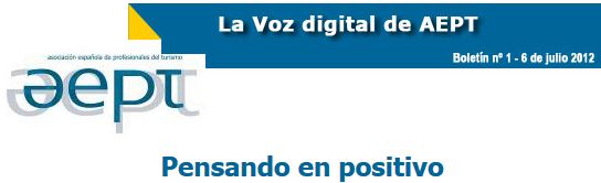 cabecero del boletín: Pensando en positivo