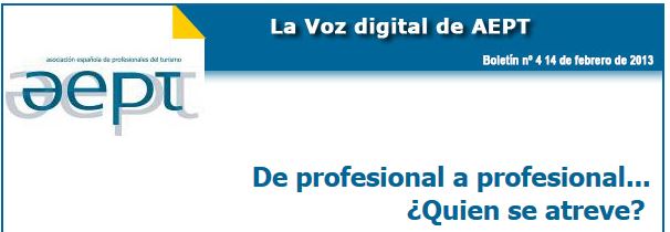 cabecero del boletín: De profesional a profesional... ¿Quién se atreve?