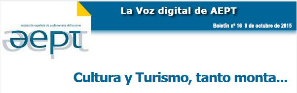 cabecero del boletín: Cultura y Turismo, tanto monta...