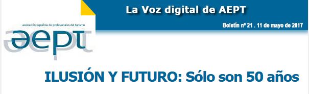 cabecero del boletín: Ilusión y futuro. Sólo son 50 años