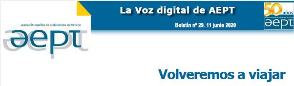 cabecero del boletín: Volvremos a viajar