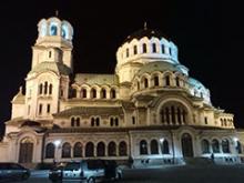 Imagen clásica de la catedral Alexander Newski de Sofía