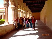 el grupo en los claustros de Santa María la Real de Nieva